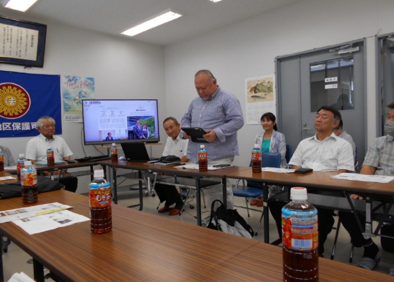 松山地区保護司会からの活動内容等の説明状況